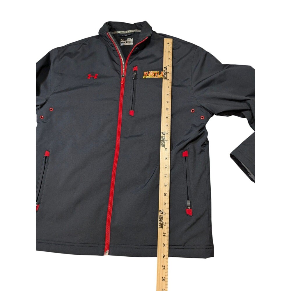 Under Armour Maryland Terrapins Jacket Men Small Loose Black Full Zip Terps - Picture 8 of 9